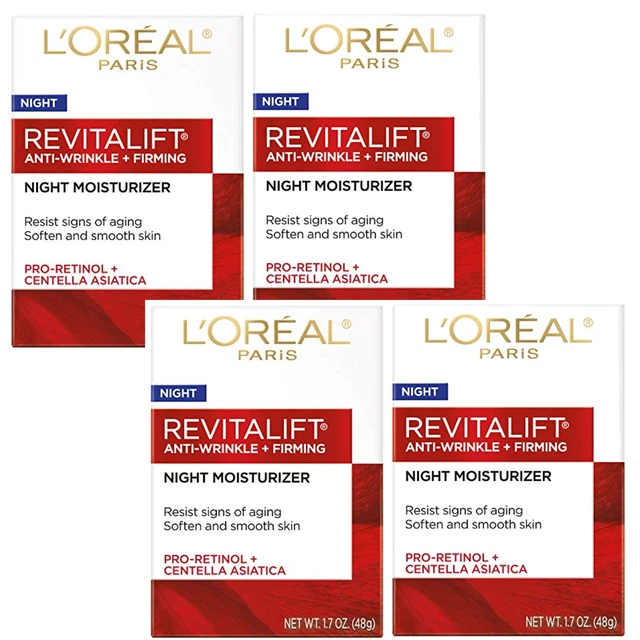 LOreal Revitalift Anti Wrinkle Firming Moisturizer Night Cream 1.7oz. New (4 PK)