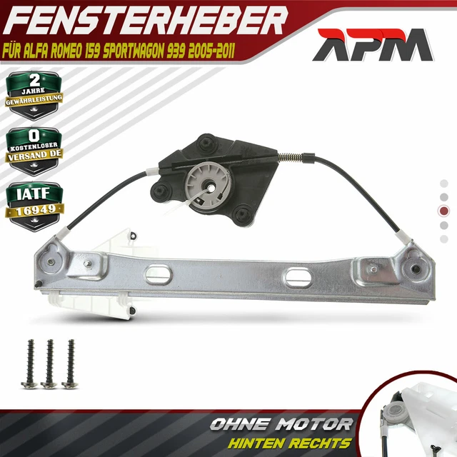 Fensterheber Ohne Motor Hinten Rechts für Alfa Romeo 159 939 2005-2011 4/5-Türer