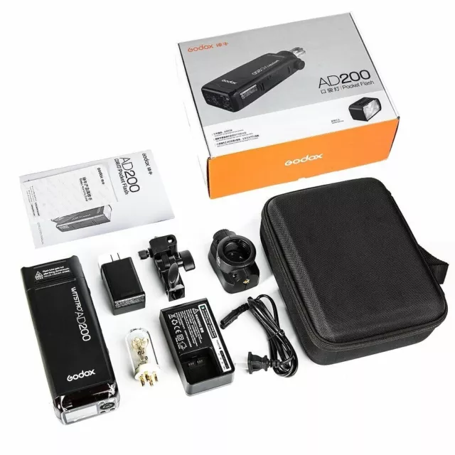 Godox AD200Pro 200Ws TTL 2.4G HSS 1/8000s Double Head Flash Speedlite f Wedding