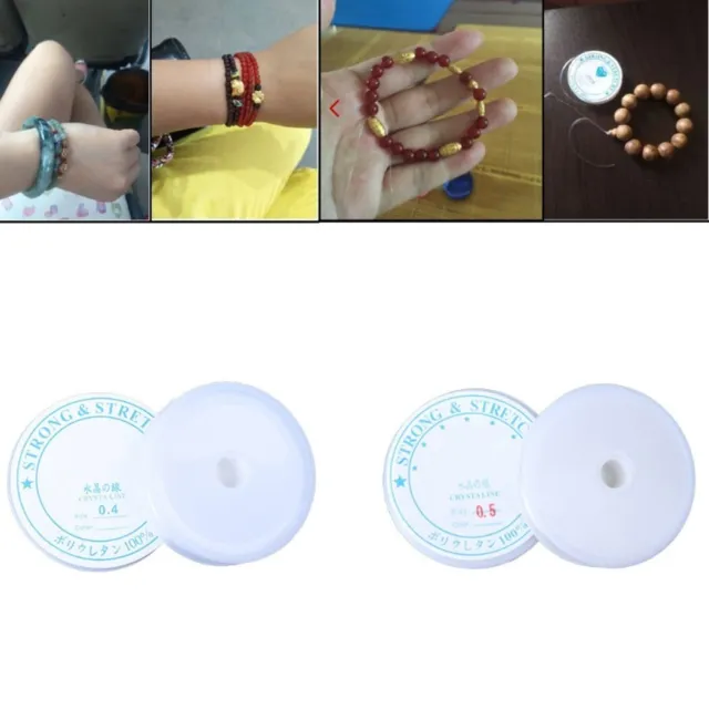2 Pcs Fil Elastique pour Bracelet 50m*0,8mm Elastique Bracelet Ligne Fil  Extensible Elastique Transparent Noir Transparent avec Ciseaux et Aiguille  à Perles pour Bracelets et Colliers : : Cuisine et Maison