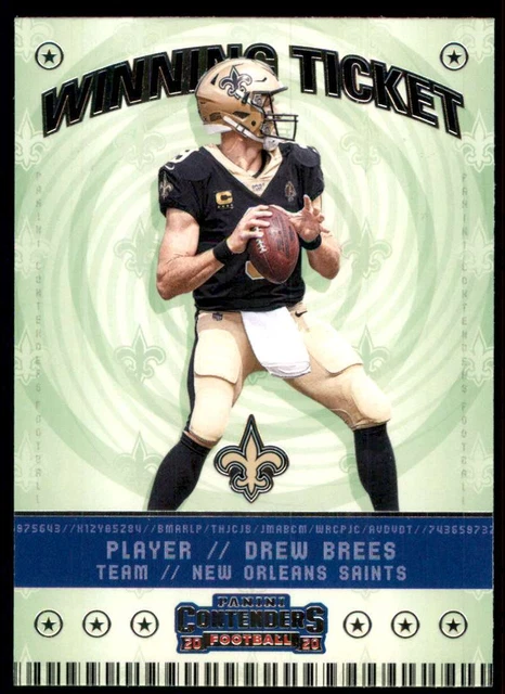 2020 Panini Contenders Winning Ticket Drew Brees #WT6 148369