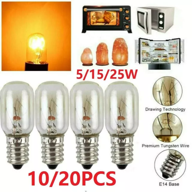 10/20X Himalayan Salt Lamp Globe Bulb Light  Heat Resisting 7W/15W/25W E14 Lamp