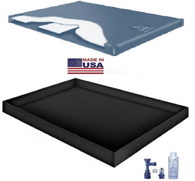 60% Lumbar Support Waveless Waterbed Mattress Liner Fill Drain Conditioner Kit