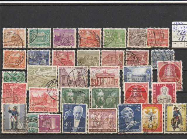 Kleines Lot Briefmarken Berlin gestempelt aus Mi.Nr.42-131