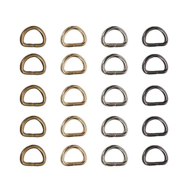 40 piezas de accesorios de botón D multipropósito de aleación de zinc de metal de 2 cm para equipaje