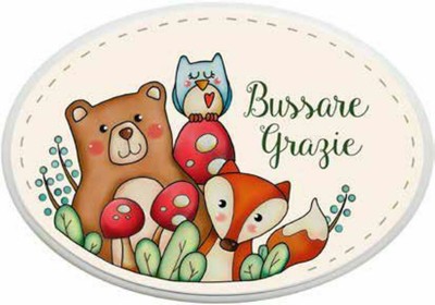 LAngolo delle Idee Targa fuoriporta Ovale Bagno Elfo Femmina gnomi Montagna Idea Regalo 