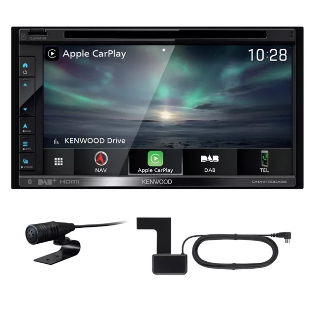 KENWOOD DNX-5190DABS 2-DIN Android Auto CarPlay Digitalradio inkl Antenne