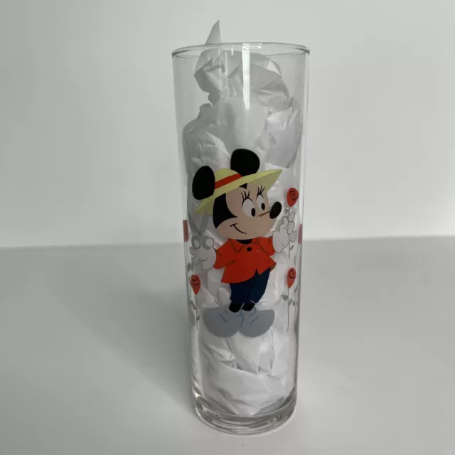 Vintage Libby Libbey Disney Minnie Mouse Glass Ice Tea Vase NICE gardening roses