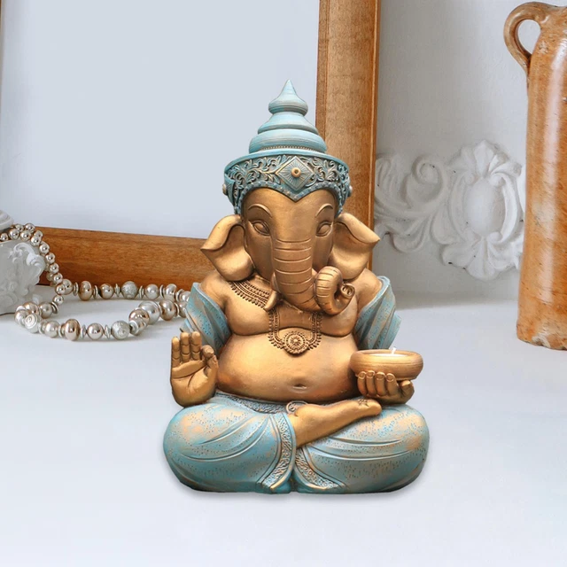Statue Ganesh En Résine 30 Cm - Décoration Intérieur/extérieur - Dieu éléphant Succès Et Sagesse - Cadeau Spiritualité