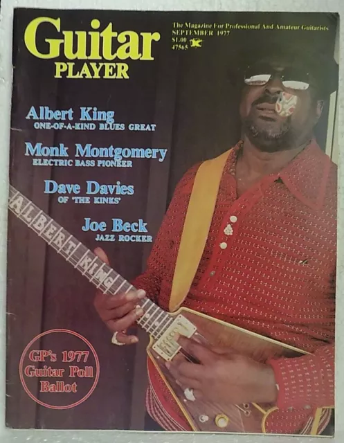 Guitar Player Magazine September 1977 Albert King Monk Montgomery Dave Davies