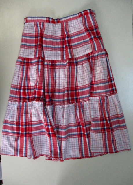 Jupe Provençale à Volants Bleue En Coton - Taille Unique (36-46) - Faite En France