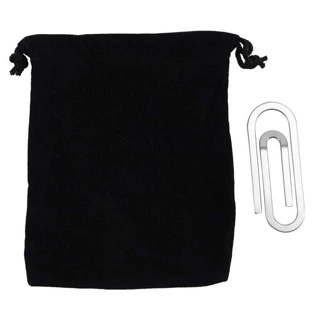 DonDon Pince à Billet Homme Acier Inoxydable Plusieurs Modèles Disponibles, Noir 2, Taille Unique, Pince à Billets