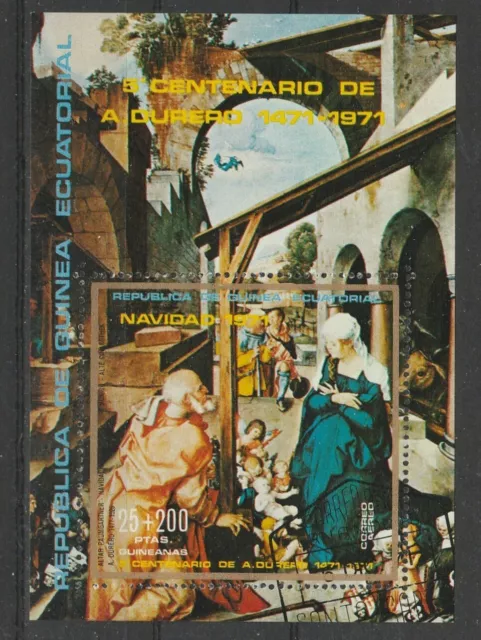 Äquatorialguinea  Block  Gemälde von Albrecht Dürer  gestempelt