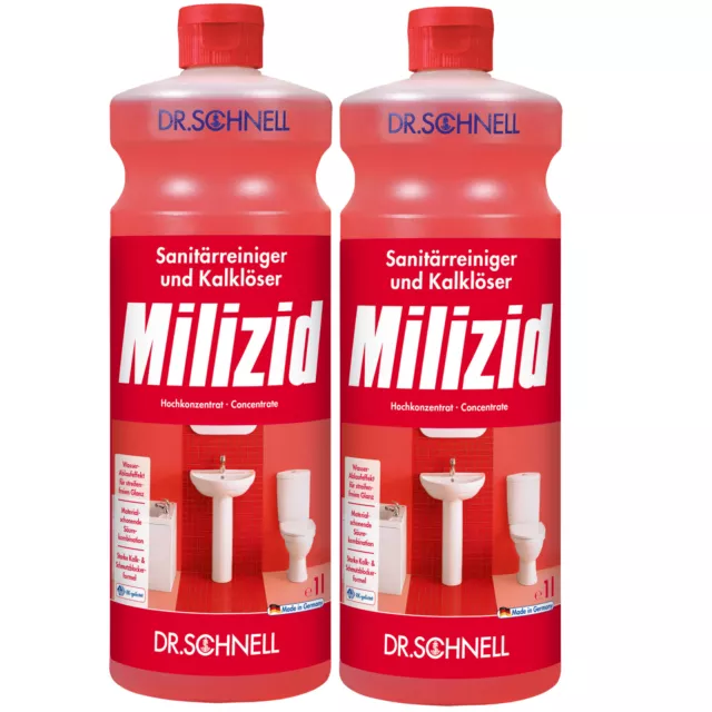 Doppelpack Dr. Schnell Milizid Sanitärreiniger 2 x 1000 ml