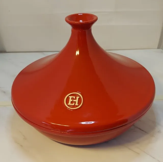Emile Henry 55.32 Moroccan Tagine Flame Ceramic Rust/Red Made in France OvenSafe