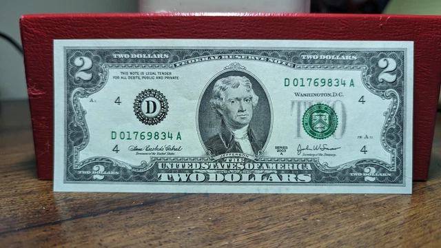 2003A $2 Cleveland D01769834A FANCY Note - Uncirculated - 28009
