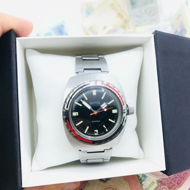 🔥 Raro Vostok Amphibia 2209 Wostok Barrel USSR Mechanical SU Diver💪...