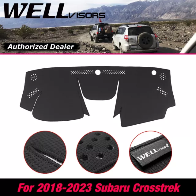 Corsa Opaco Cover Nero per Subaru 2018-2023 Crosstrek Wellvisors 3-886SU006