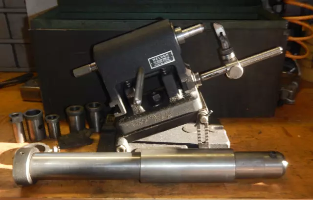 Weldon End Mill Endmill Sharpening Fixture Jig W/ Case And Accessories Machinist