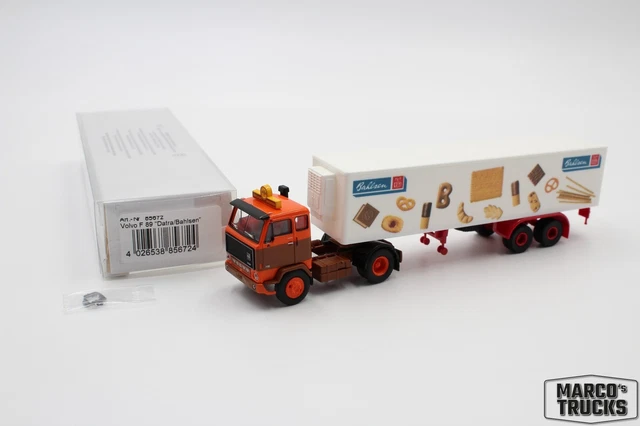 Brekina Volvo F 89 wagon conteneur-SZ, Langtransport - Hallvard Leröy 1972, 1:87 | Model Car World
