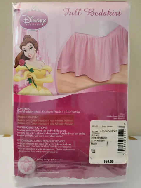 RARA Nueva Falda de Cama Princesa Disney Tamaño Completo para Colchón Cama Infantil 54"" x 75