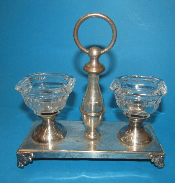 SALIÈRE SALERONS DE TABLE METAL ARGENTÉ DÉBUT XXEME h 16,5cm EUR 19,99 - PicClick FR