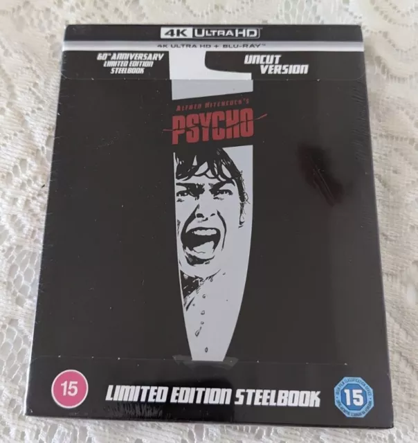Psycho Steelbook 4K UHD + Blu-ray Ed.Zavvi VF Incluse Neuf Sous Blister