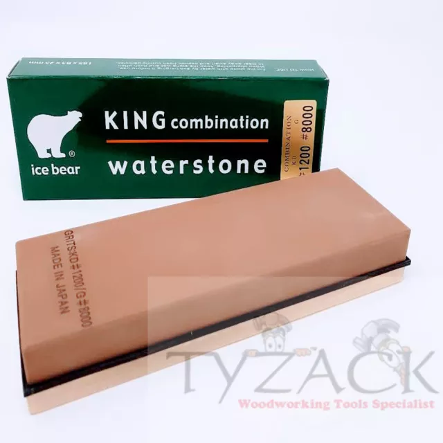 Ice Bear KING Japanese Premium Combination Waterstone 1200 / 8000 Grit
