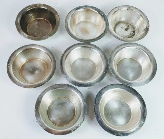8 X Grand Silver Co. WEAR-BRITE Nickle  Silver soldered. Cups Bowls Ramicans