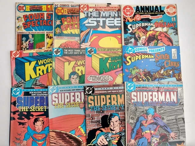 Superman DC Comics Lot Action Superhero Secret Years 1-4 World of Krypton 1-3 +