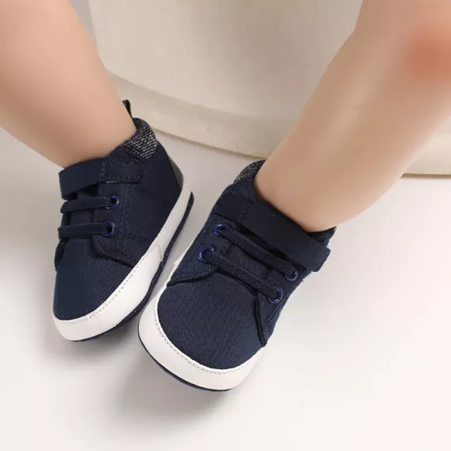 Newborn Baby Boy Girl Sneakers Pram Shoes Toddler Infant Pre Walker Trainers UK 3