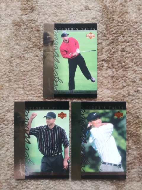 Tiger Woods 2001 Upper Deck Tiger Tales RC (9) CLOSE UP PICS