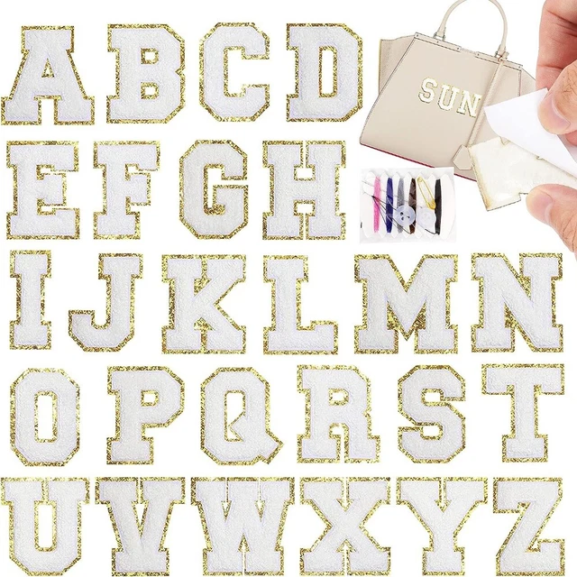 26Pcs 5CM ABC DEF Embroidered Letter Patches Iron on For Clothing OPQ RST  UVW XYZ Alphabet Heat Adhesive Patch Accessory GHI JKL