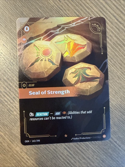 Red Seals Riftbound LEAGUE OF LEGENDS Riftbound Origins Seal of Strength Epic 163/298 $31. ...