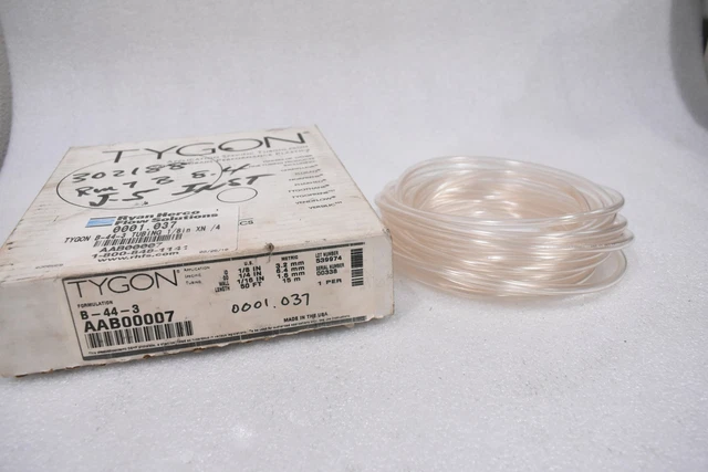 Tygon Aab00007 Plasticizer Free Tubing 1/8" Id, 1/4" Od, Approx. 33 Foot Length