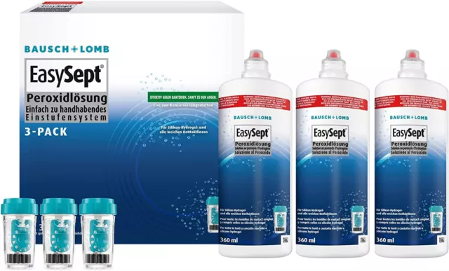 EasySept Multipack - Bausch + Lomb, 3 x 360 ml inkl. 3 Neutralisierungsbehälter