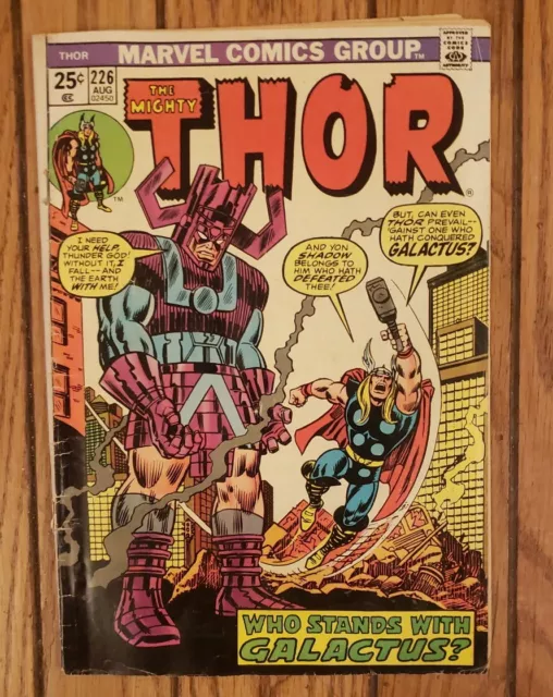 Thor #226 Galactus Cover 2nd Appearance Firelord (1974) Marvel Comics Romita 10