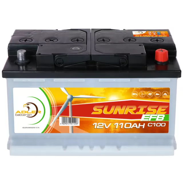 Solarbatterie 120Ah 12V EXAKT Solar DCS Wohnmobilbatterie Batterie ersetzt  110Ah