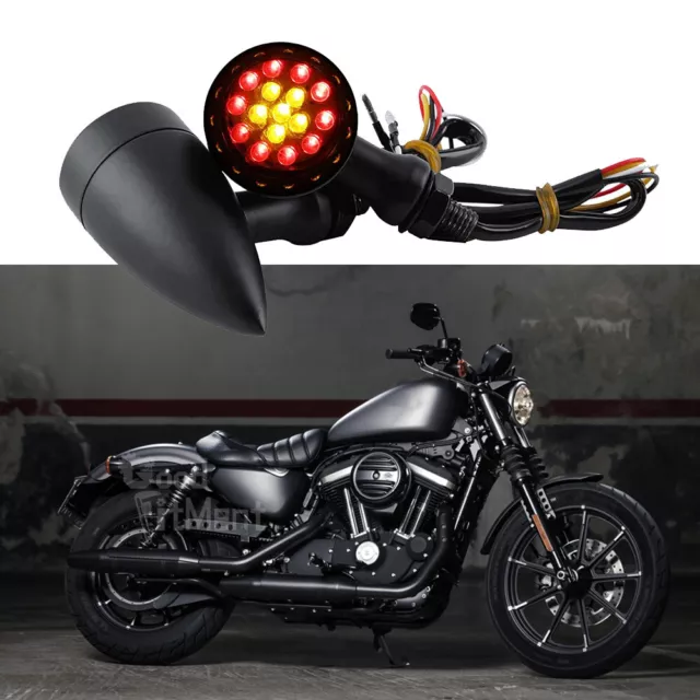 2PCS Motorcycle LED Turn Signal Light Blinker For Harley Sportster Iron 1200 883