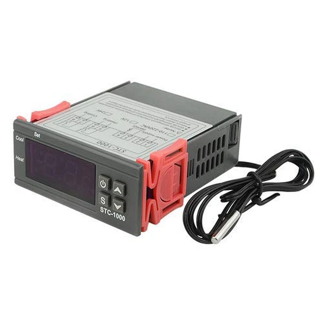 12V 10A Temperature Controller Thermostat Switch 2 Relay Output NTC 10K Thermist
