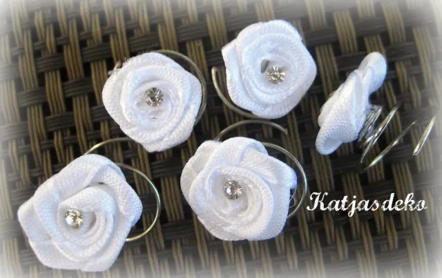 10 Haarspiralen Curlies Viele Farben  Haarschmuck Röschen Hochzeit Kommunion