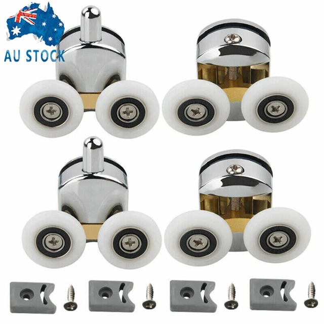 23mm Twin Shower Screen Doors Rollers/Runners/Wheels Top &Bottom Replacement AUS