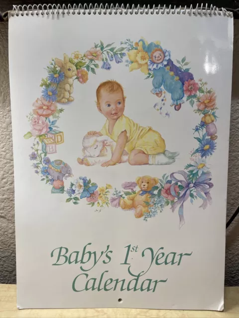 Vintage Current Babys First Year Calendar Keepsake Unisex Unused Undated Months