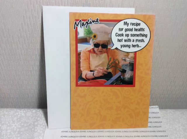 SHOEBOX MAXINE BIRTHDAY GREETING CARD HALLMARK New w/Envelope “Cook up something