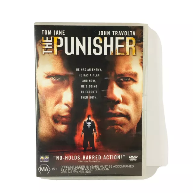 The Punisher (DVD 2004) John Travolta, Tom Jane, Very Good Condition, Region 4.