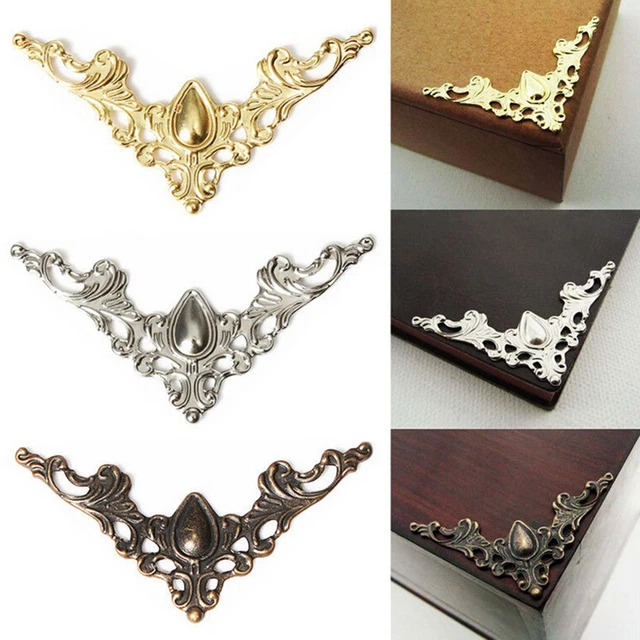 12 piezas Protectores de esquina de libro de recortes de metal álbum de recortes 41*41 mm DSZ8