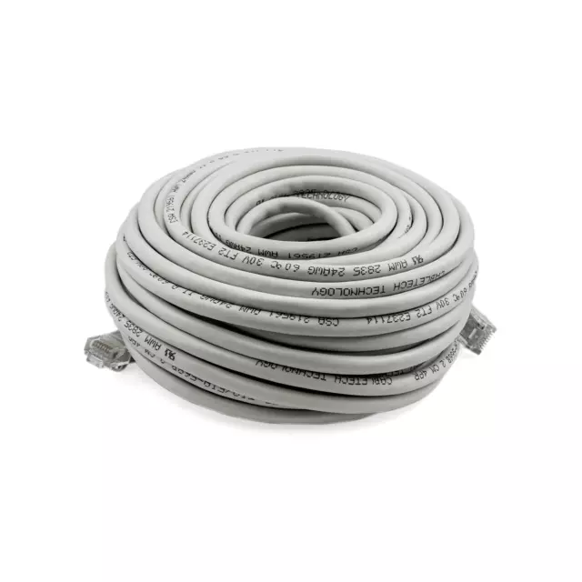 PTC Cat 6 Patch Gray Ethernet Internet LAN Network Cable 50 ft.