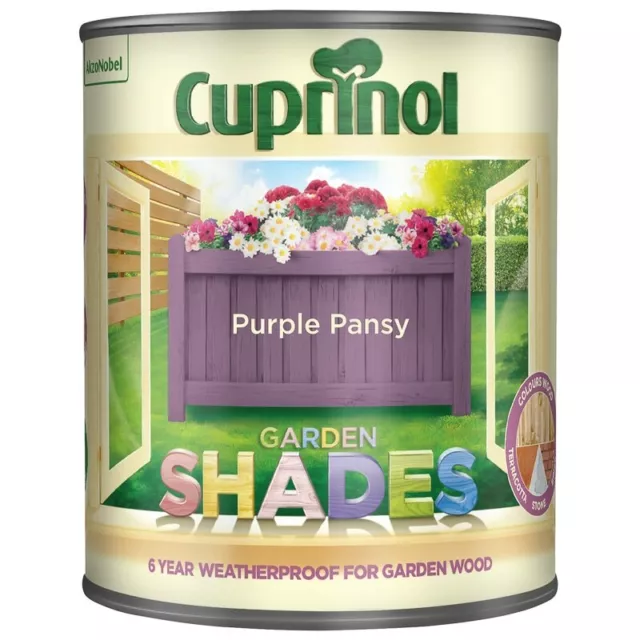 Cuprinol Garden Paint Furniture Sheds Fences Wood Outdoor - Purple Pansy 1L