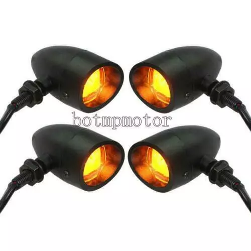 2 Pairs Motorcycle Bullet Turn Signals for Harley Bobber Chopper Sportster 883