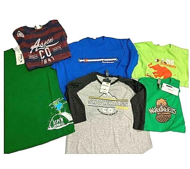 Youth Kids T-Shirt Size L Color/Design Choice Colorado Ski Resort Snowboarding